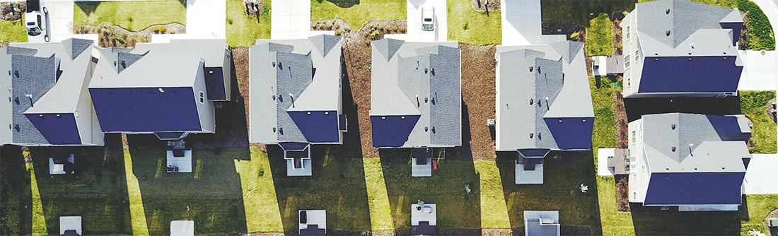 Monroeville suburb view of replaced roofs